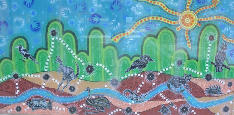 an aboriginal mural